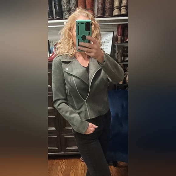Steve Madden Jackets & Blazers - BB Dakota by Steve Madden Ladies Suede Moto Jacket Olive